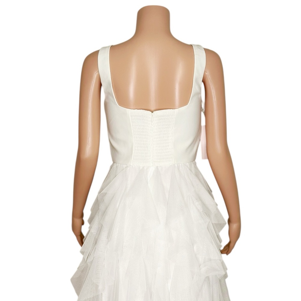 BHLDN Jada Tiered Tulle Midi Dress, White, Small - Picture 12 of 14